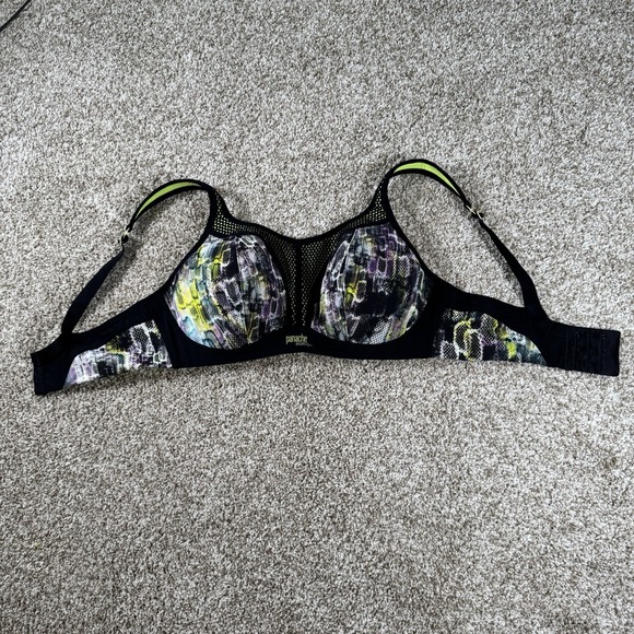 Panache Wireless Neon Pattern Lined Sport Bra Size 34DD - Picture 10 of 13